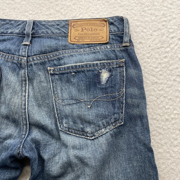 Polo Ralph Lauren Jeans Womens 29x29 Tag 25 Astor Boyfriend Slim Patch Distress - Picture 10 of 16